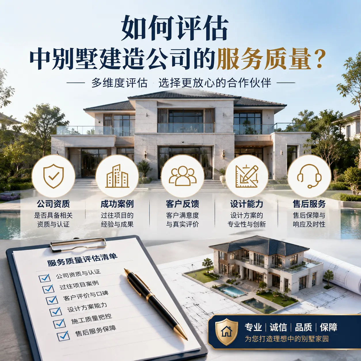如何评估 岑巩 中别墅建造公司的服务质量?