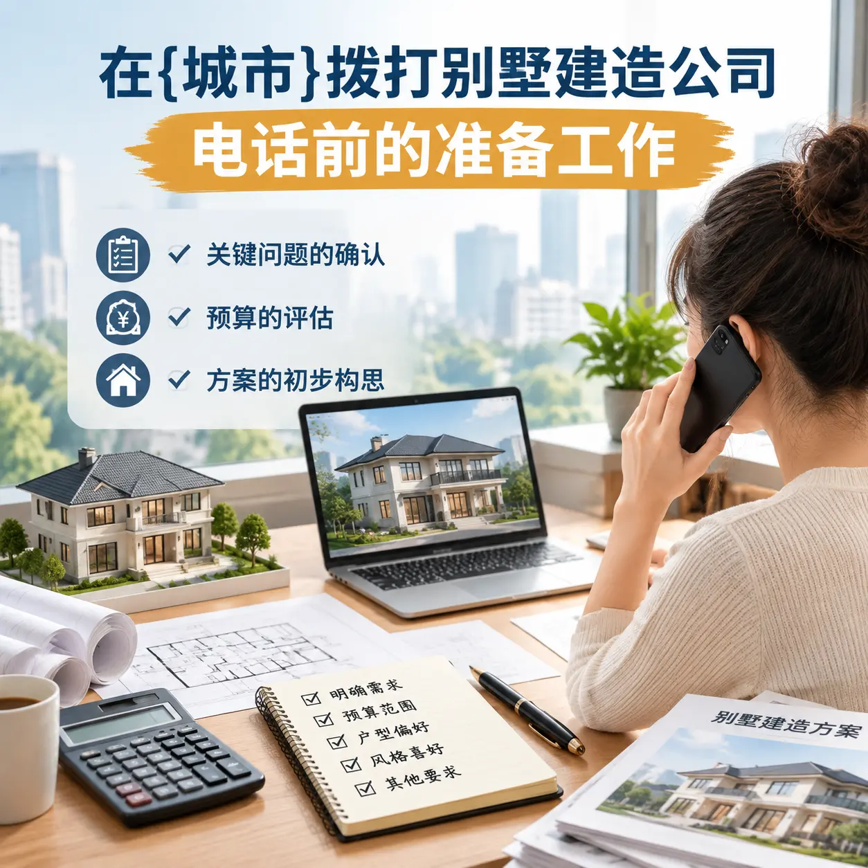 在岑巩拨打别墅建造公司电话前的准备工作
