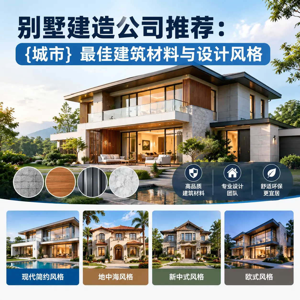 别墅建造公司推荐： 岑巩 最佳建筑材料与设计风格